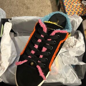 Kurt Geiger Black Mules with Multicolor Trim